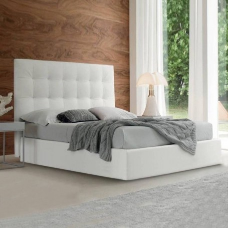 Pack Cama Armani (Branca) + Estrado + Colchão Premium 17HR (195x150cm)